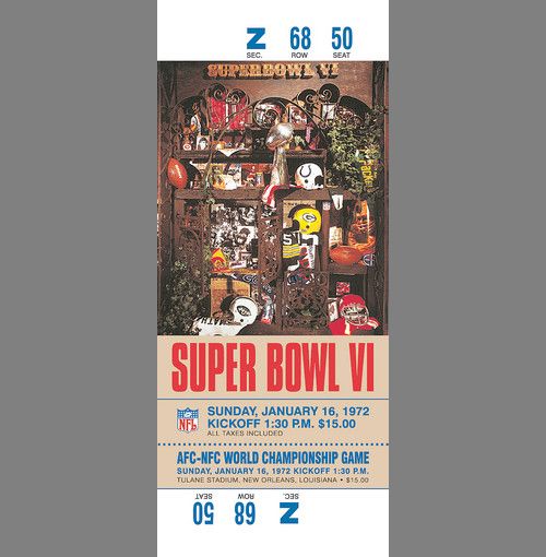 Every Super Bowl Ticket Ever (46 pics)