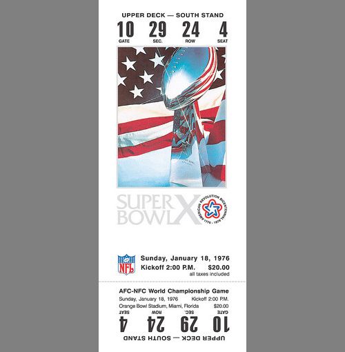 Every Super Bowl Ticket Ever (46 pics)