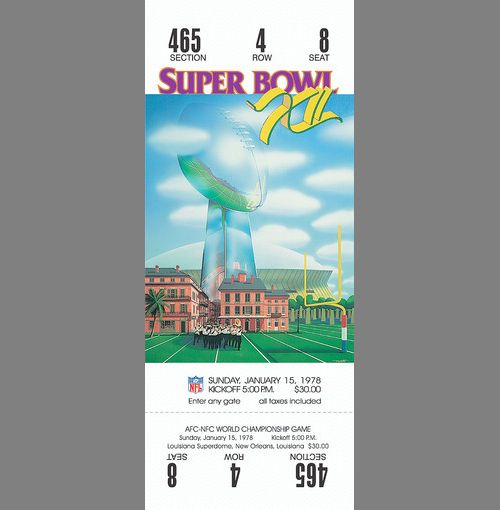 Every Super Bowl Ticket Ever (46 pics)