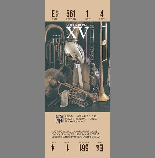 Every Super Bowl Ticket Ever (46 pics)