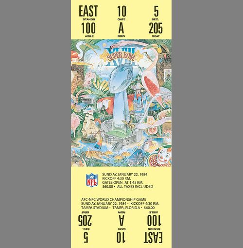 Every Super Bowl Ticket Ever (46 pics)