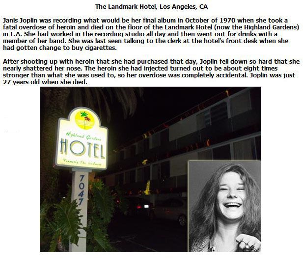 Hotels Where Famous People Have Died (10 pics)