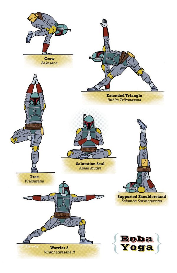 Star Wars Yoga Poses (6 pics)