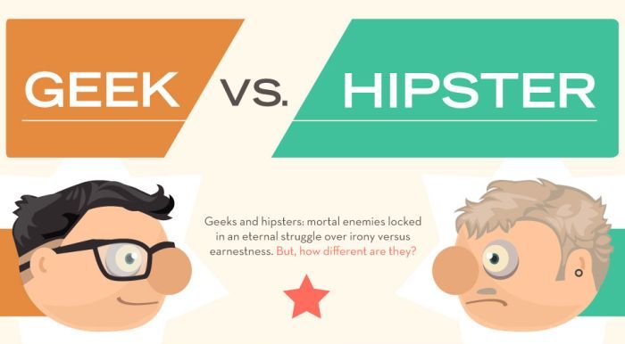 Geeks vs. Hipster (infographic)
