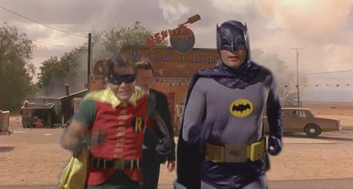 Batman Running Away From Almost Everything (48 gifs)