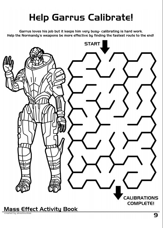 Download Mass Effect Coloring and Activity Book (30 pics)