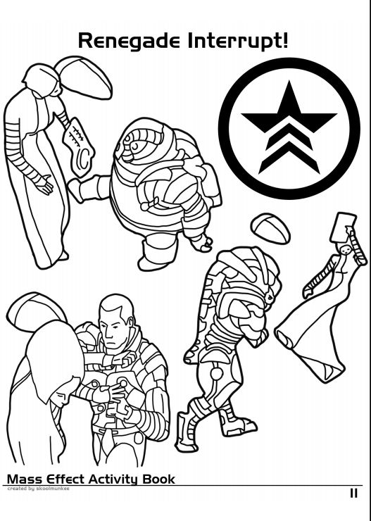 Mass Effect Coloring and Activity Book (30 pics)