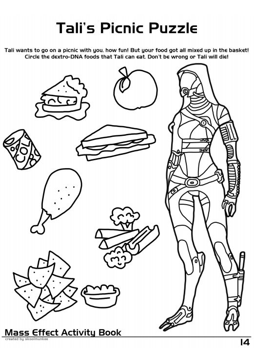 Mass Effect Coloring and Activity Book (30 pics)