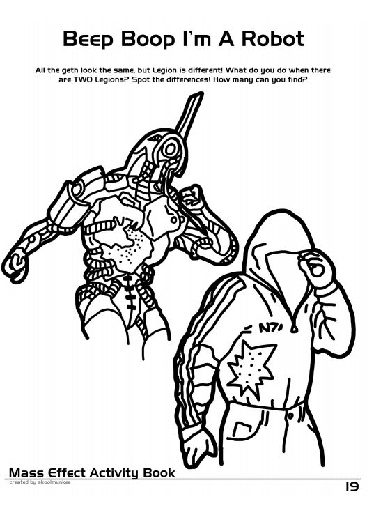 Mass Effect Coloring and Activity Book (30 pics)