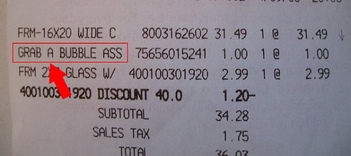 Odd Receipts (35 pics)