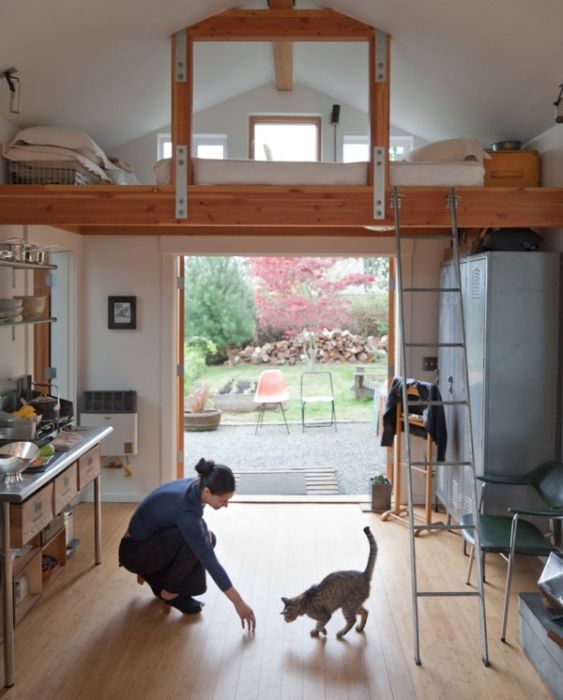 Garage Transformed into a Mini House (14 pics)