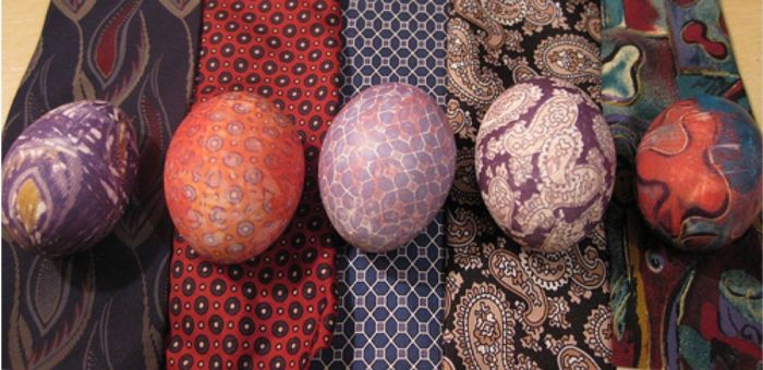 Easy Way to Color Easter Eggs Using Old Ties (4 pics)