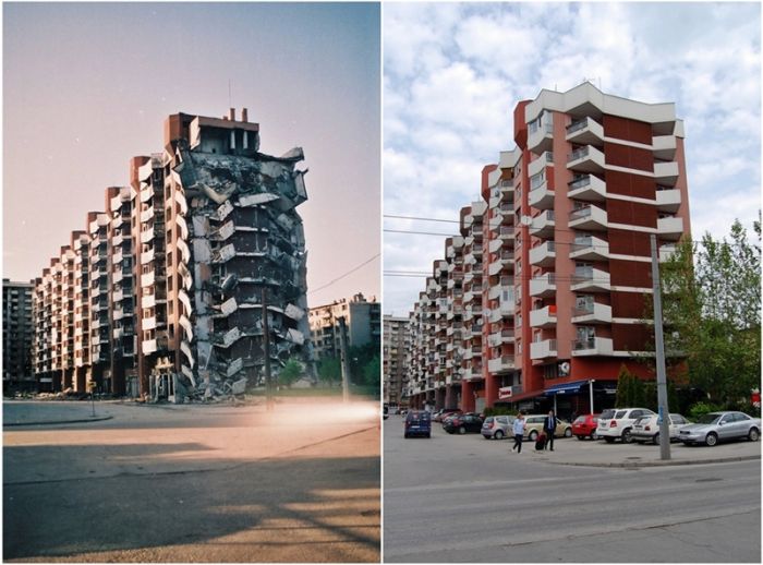 Photos of Sarajevo after the 1992-96 Siege and Now (15 pics)