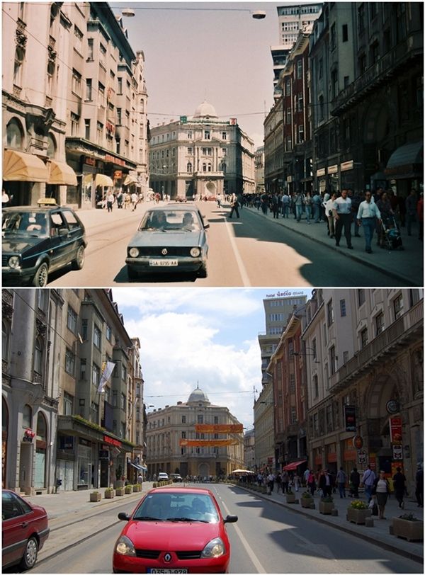 Photos of Sarajevo after the 1992-96 Siege and Now (15 pics)