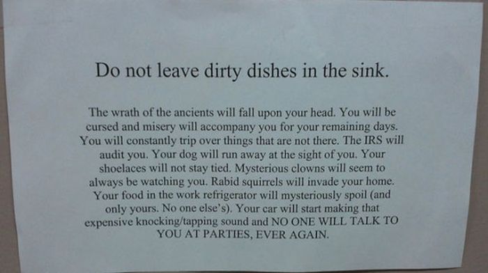 Passive Aggressive Roommate Notes (14 pics)