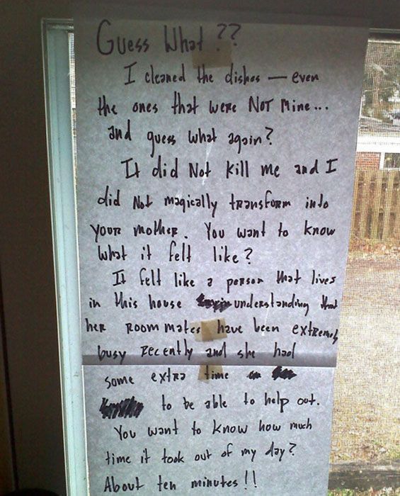 Passive Aggressive Roommate Notes (14 pics)