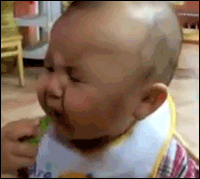 Babies With Sour Faces (15 gifs)