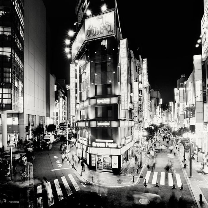 Nightscapes Of Big Cities In Black and White (20 pics)