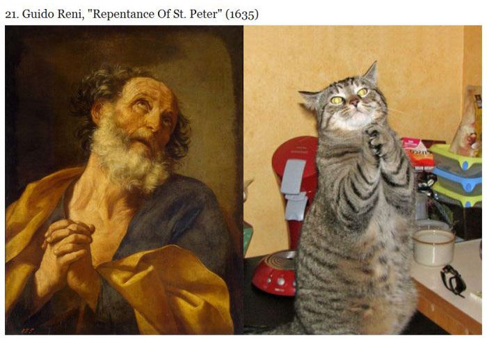 Cats Imitating Art (21 pics)