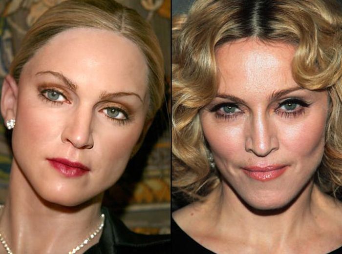 Celebrities Next to Their Wax Look-Alikes (105 pics)