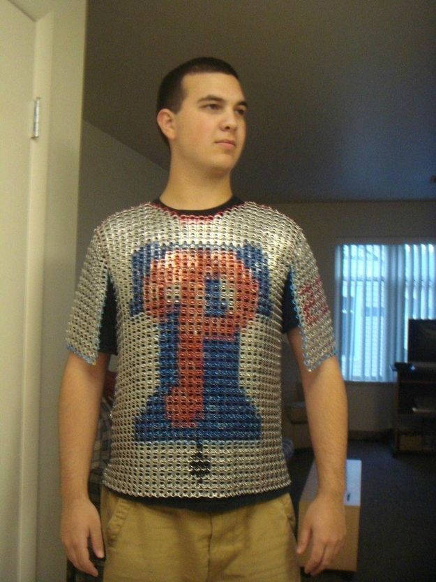 Phillies  Chain Mail Made Out of 3000 Beer Tabs (3 pics)