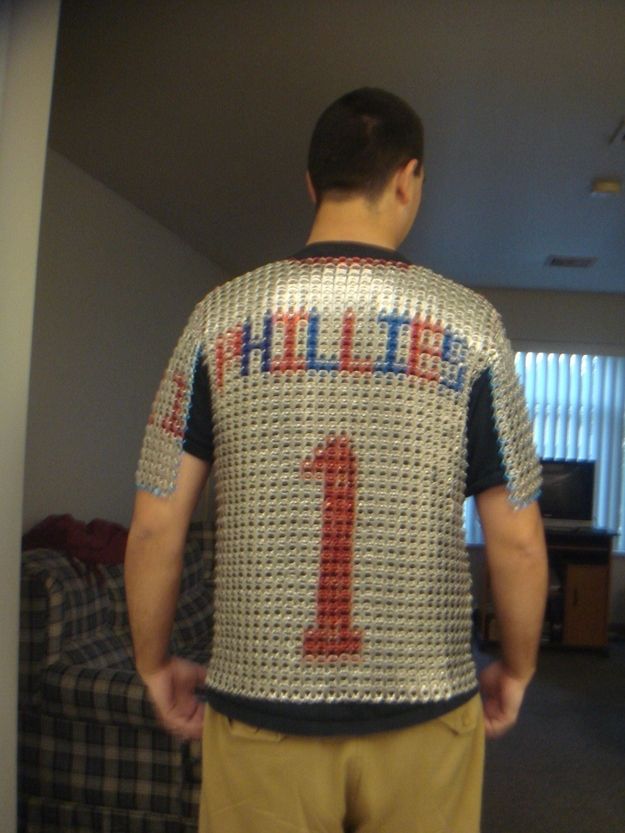 Phillies  Chain Mail Made Out of 3000 Beer Tabs (3 pics)