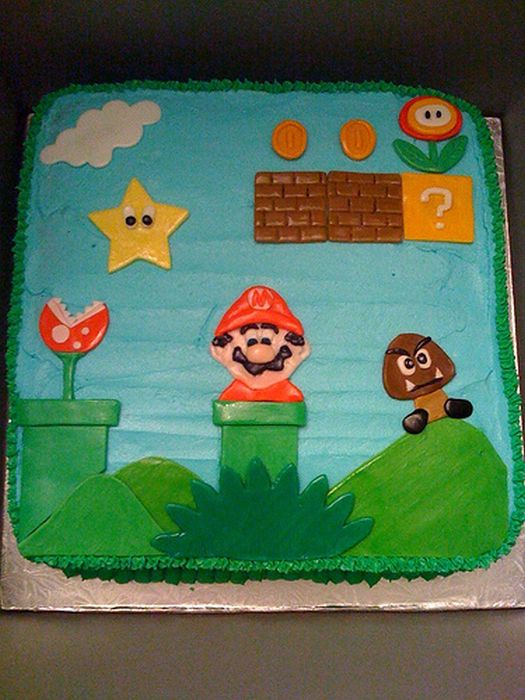 Super Mario Cakes (100 pics)