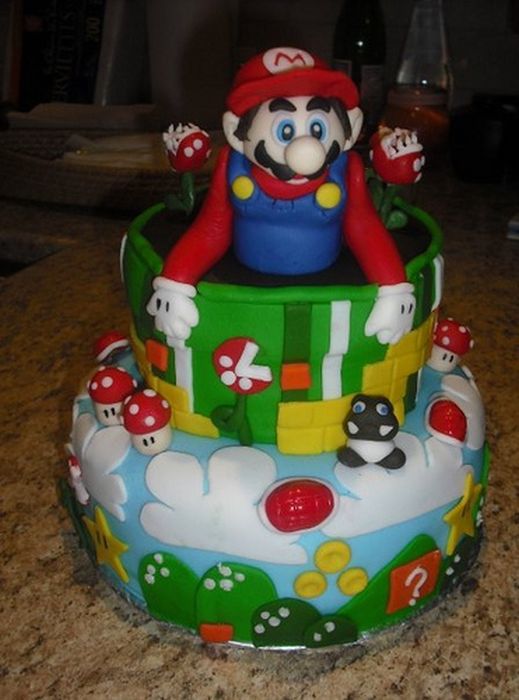 Super Mario Cakes (100 pics)