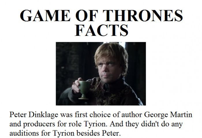 Game of Thrones Facts (15 pics)