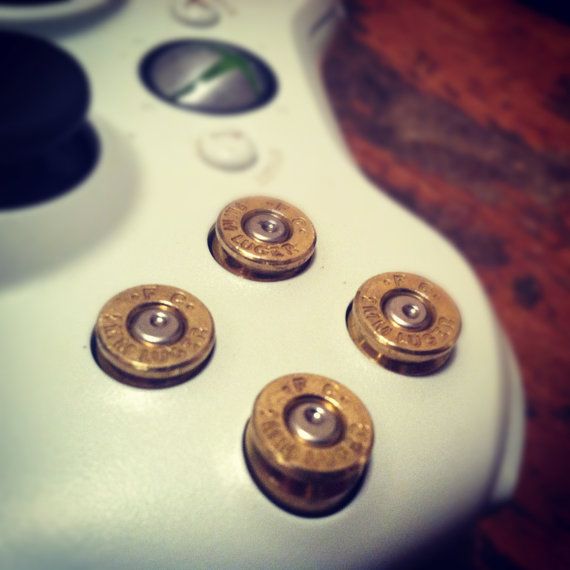 Xbox Controller Modded with 9mm Bullet Buttons (5 pics)