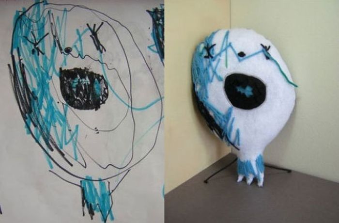 Stuffed Toys Based on Children's Drawings. Part 2 (23 pics)