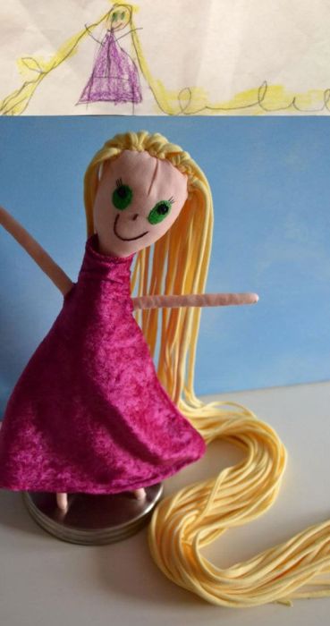 Stuffed Toys Based on Children's Drawings. Part 2 (23 pics)