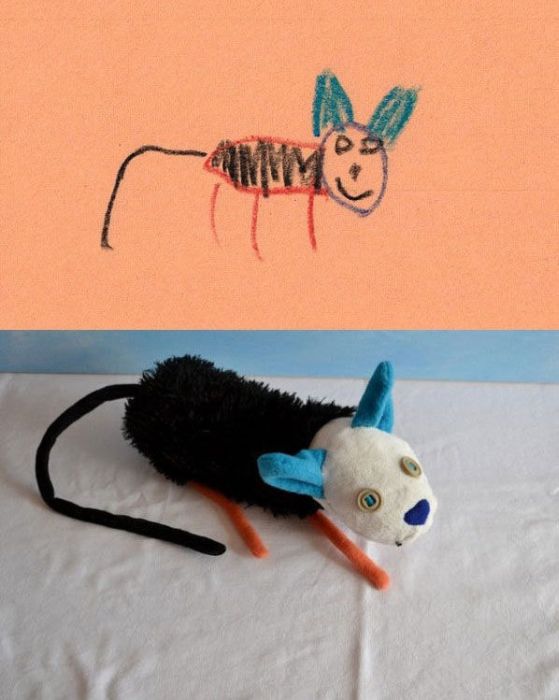 Stuffed Toys Based on Children's Drawings. Part 2 (23 pics)