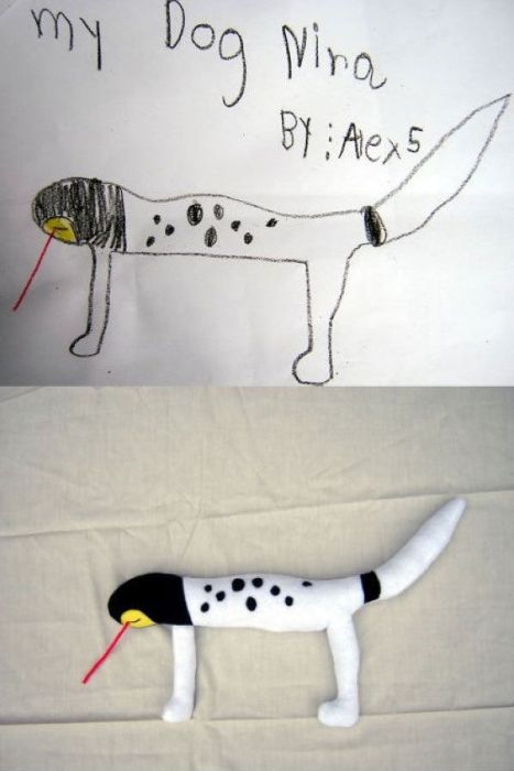 Stuffed Toys Based on Children's Drawings. Part 2 (23 pics)