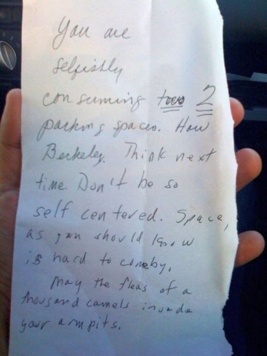 Passive Aggressive Parking Notes (20 pics)