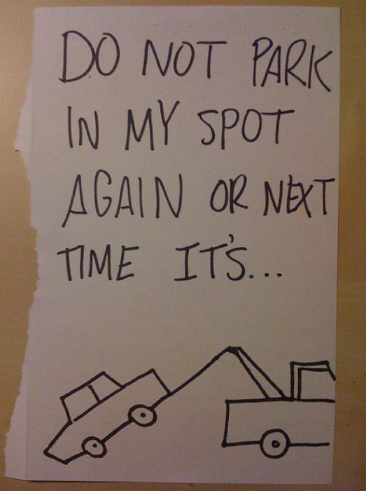 Passive Aggressive Parking Notes (20 pics)