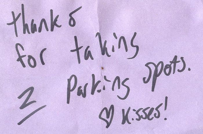 Passive Aggressive Parking Notes (20 pics)