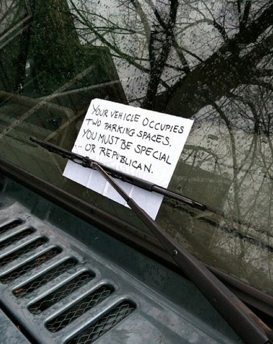 Passive Aggressive Parking Notes (20 pics)