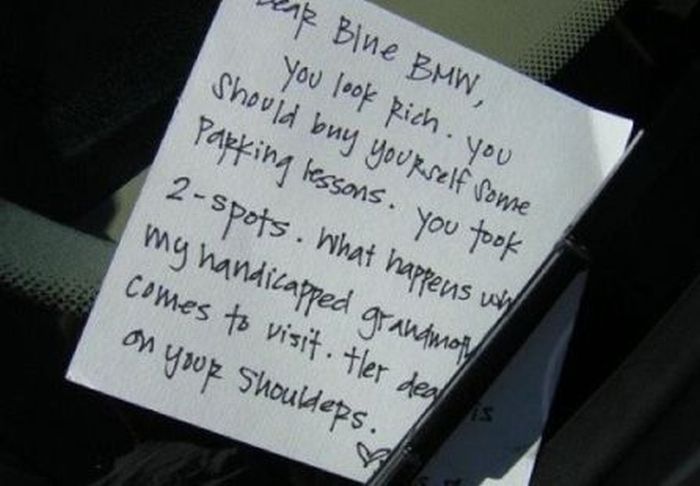 Passive Aggressive Parking Notes (20 pics)