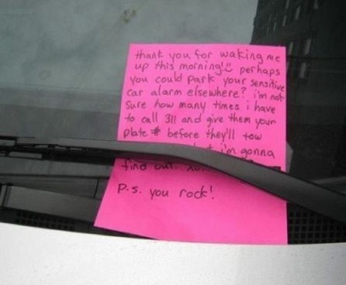 Passive Aggressive Parking Notes (20 pics)