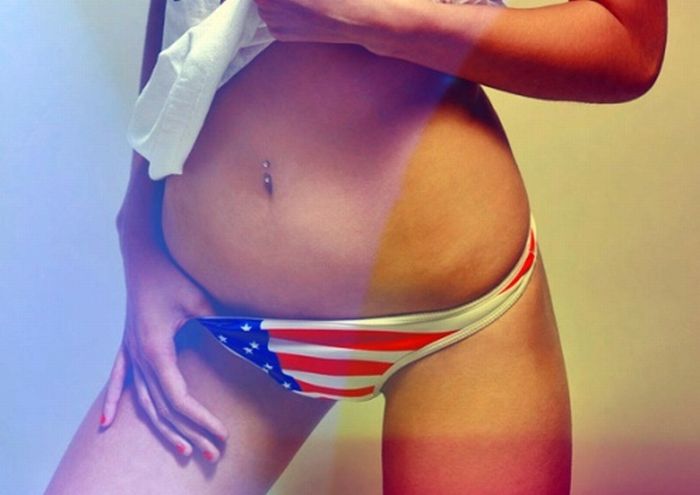 Girls Wearing American Flags (58 pics)