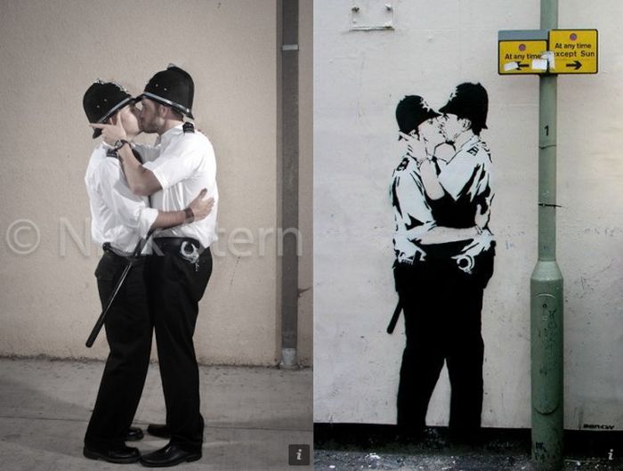 Recreating Banksy's Art in the Real Life (13 pics)