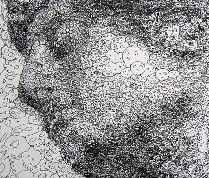 Drawings Made of Thousands of Cartoon Doodles (15 pics)