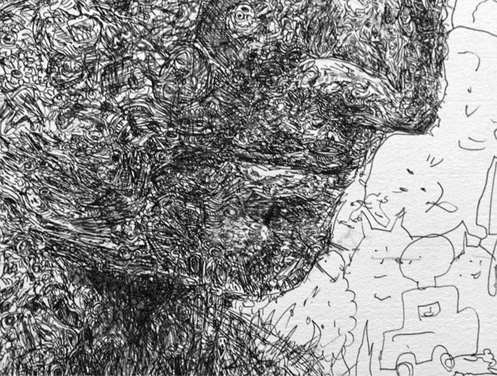 Drawings Made of Thousands of Cartoon Doodles (15 pics)