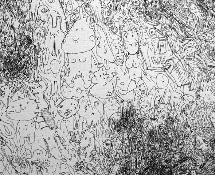 Drawings Made of Thousands of Cartoon Doodles (15 pics)
