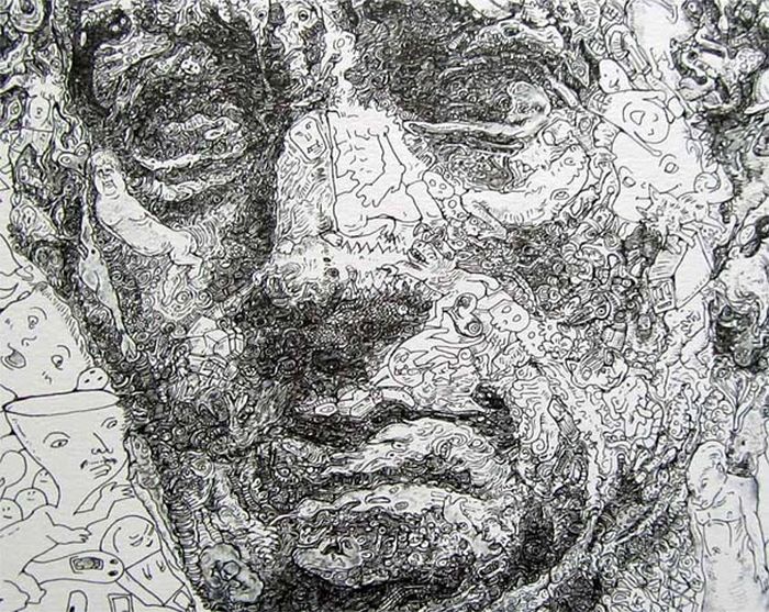 Drawings Made of Thousands of Cartoon Doodles (15 pics)