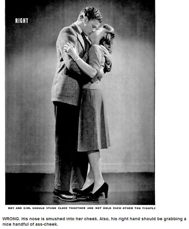 1942 Life Magazine Teaches You How to Kiss (4 pics)