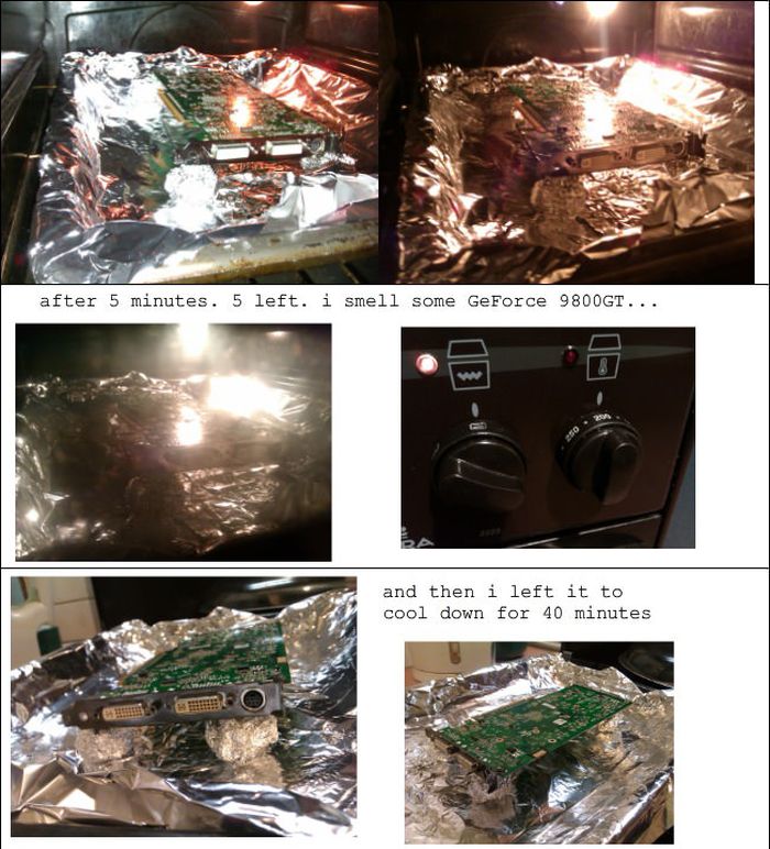 Bake Your Dead Video Card and It Will Reborn (5 pics)