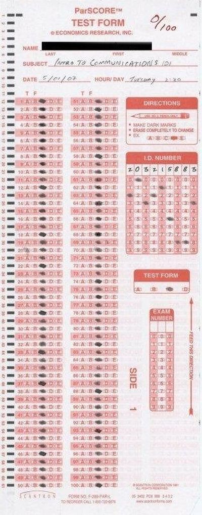 The Worst Test Fail Ever (3 pics)