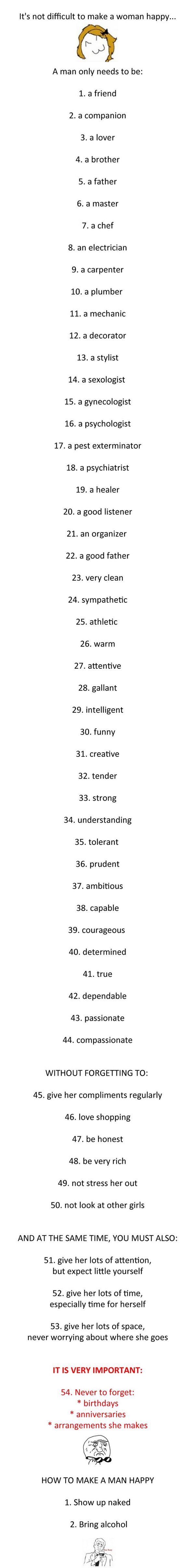 It's Not Difficult to Make a Woman Happy... (1 pic)